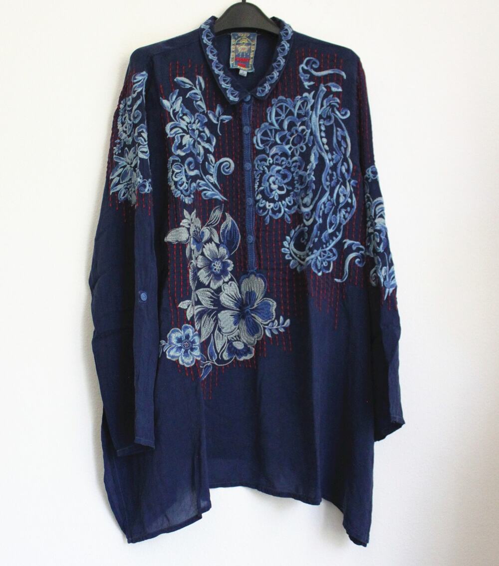 NEW JOHNNY WAS Gilani Tunic $328, Embroidery Size L